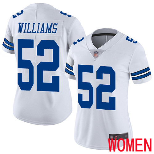 Women Dallas Cowboys Limited White Connor Williams Road #52 Vapor Untouchable NFL Jersey